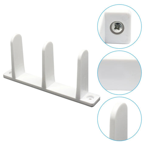 8 Pack Universal Floor Guide For Sliding Doors ABS Plastic Bottom Track For 1-3/8 Inch Thick Doors Complete Guide Kit For Closet And Cabinet With Screws Easy To Install With Durable ABS Construction For Smooth Glide And Centered Track Alignment
