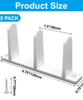 8 Pack Universal Floor Guide For Sliding Doors ABS Plastic Bottom Track For 1-3/8 Inch Thick Doors with screws shown