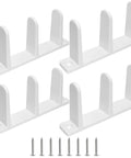4 Pack Universal ABS Sliding Closet Door Floor Guides For 1-3/8 Inch Thick Doors White With Screws Durable Centering Guides