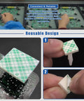 Close-up of Sticky PCB Spacers 125 Pcs Set With Five Heights 4.8mm 7.9mm 11mm 14.2mm 15.8mm White Adhesive Insulated Standoff Posts.