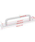 Two White Aluminum Barn Door Handles With Screws For Cupboard Cabinet Wardrobe And Drawer, 7.08 Inches Long, side view