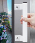 Two Pack Aluminum Sliding Door Handle For Patio Doors, 8 Inch Glass Door Pull Replacement With Six And Five Eighths Inch Mounting Holes