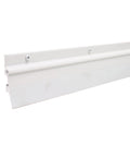 Close-up of 36 in. White Aluminum and Vinyl Flex-O-Matic Screw-on Door Sweep showing screw-on design and vinyl seal