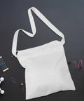 White Anti Static Tote Bag With Handles, Ultra Lightweight Single Layer ESD Dust Proof Storage Purse on black background, by Eringogo