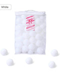 Ball Pit Balls for Kids, Plastic Refill 2.2 Inch Balls, 100 Pack, Bright Colors, Phthalate and BPA Free, Includes a Reusable Storage Bag with Zipper Christmas Decoration Xmas Gift(White).