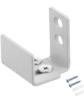 Sliding Barn Door Floor Guide Wall Mounted Adjustable 25mm To 37mm U Bracket With Flush Flat Bottom White Finish For Smooth Door Guidance Carbon Steel Construction Includes Screws And Expansion Tubes