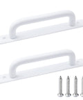 Two Pack Pre Drill Sliding Barn Door Handle Six Point Four Inch Hole Center Aluminum Alloy Door Pull Handle For Glass And Wooden Doors Punch Free