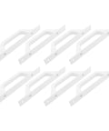 Sliding Barn Door Handles Set Eight Pack Aluminum White 7.8 Inch Long With 6.9 Inch Hole Center Pull And Screws Included
