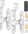 90 Degree Barn Door Lock And Latch Heavy Duty Flip Gate Latch With Handle For Garden Bathroom Sliding Screen Shed Doors And Windows White Two Pack Zinc Alloy Anti Corrosion Rust Resistant