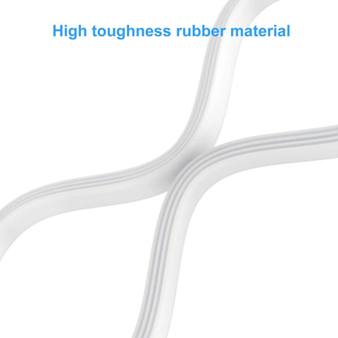 Close-up of Three Pack Replacement Gaskets For Blender Seals White O Ring 3.22 Inch Diameter, 0.2 Inch Tall in rubber material