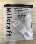 Opaque packaging of door hasp with branding text, showcasing Milcraft brand.