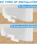 White Cabinet Foot Pull installation methods: glue-on and screw for trash can opener, touchless operation, foot handle.