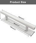 10 Pack White Self Adhesive Cabinet Handles 135mm 5.3 Inch Sturdy ABS Plastic Stick On Door Pulls Size Diagram