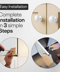Installation process of White Cabinet Knob Set 10 Pack for Kitchen Cabinets Drawers Closets and Doors Premium Zinc Alloy Solid Build
