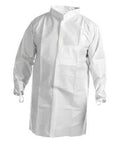 A7 Cleanroom Lab Coat Non Sterile White 4X Large Size For Cleanroom Work Made For Lightweight Comfort And Low Lint Breathability