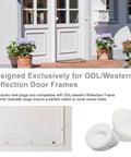 50 Pcs Door Frame Plugs For ODL Western Reflection Frames, 5/16 Inch By 1/4 Inch White Screw Hole Plugs For Doors And Windows