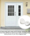 50 Pcs Door Frame Plugs For ODL Western Reflection Frames, 5/16 Inch By 1/4 Inch White Screw Hole Plugs For Doors And Windows