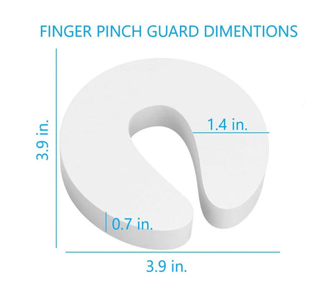 Door Pinch Guard And Door Stopper Six Pack With Soft Foam Safety Guards, dimensions 3.9 x 3.9 x 0.7 inches, white color