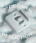 Door Silencer Strike Plate That Quietly Fixes Loud Latches And Stops Slamming, Flexible And Durable, White Finish, Single Pack