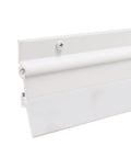 Close-up of 36 in. White Aluminum and Vinyl Flex-O-Matic Screw-on Door Sweep