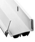 Adjustable Double Bubble Door Sweep, Draft Stopper, Under Door Seal for Exterior Doors, 1 3/4" x 36", White, close-up view