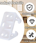 Six White Drawer Rail Bracket Kit With Track Guides And Eighteen Screws for drawer replacement, featuring stable operation and easy installation.