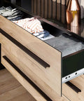 Drawer with 14 Inch Drawer Slides Set White Coated Steel Drawer Tracks showing smooth sliding with removable bottom mount rails and nylon wheels.