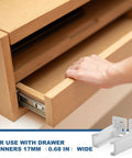 Two Pairs Rear Drawer Track Socket Back Plates Mounting Brackets Durable White Plastic Drawer Back Plate for Home Drawers