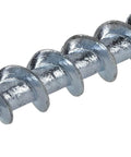 Close-up of a drywall anchor with pan head screw, part of Drywall Anchors White 75 Pack with 1 1/2 Inch Pan Head Screws, holds 50 lbs in drywall.