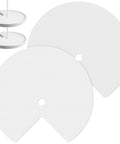 Two Pack 31 Inch EVA Lazy Susan Shelf Liners Non Adhesive Protection Mats For Cabinets Fridges Pantries Sinks White Durable Non Slip Liners