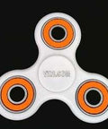 White Fidget Hand Spinner Toy with Center Ceramic Bearing, 3 outer colored Bearings 42Q - VXB Ball Bearings