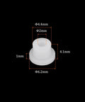 Self Lubricating Nylon Flanged Sleeve Bearings 2mm Bore 4.4mm Outer Diameter 4.1mm Length White for Robotics and Machinery