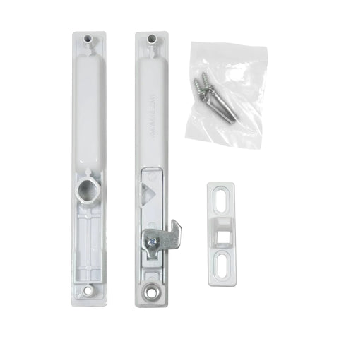 Sliding Glass Patio Door Handle Set Flush Mount Non Keyed For Replacement And Repair With Six And Five Eighths Inch Hole Centers