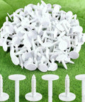 1 3/8 Inch Foundation Pins And Plastic Insulation Masonry Fasteners With Christmas Tree Auto Fasteners, white, 150 pack