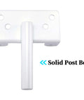 Heavy Duty Gate Latch With Post Mount Automatic Self Closing Door Latch For Wooden And Vinyl Fences, white finish solid post bolt
