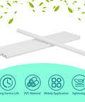 Six Piece Set Of Half Inch Schedule 40 PVC Pipe 17 Inch Length White For Indoor Outdoor DIY Projects Greenhouse Garden Farm Workshop