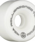 Team Series Indoor Roller Skate Wheels 98A White 57mm with logo, high quality artistic wheel for smooth rolling and superior floor grip.