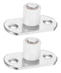 Two Pack Sliding Roller Guides For Barn Doors And Closet Doors, 4mm Diameter White Floor Guides, Durable Drawer Slide And Door Stopper Hardware For Cabinets, Doors, Wardrobes And Shower Enclosures, Versatile Multipurpose Door Guide System