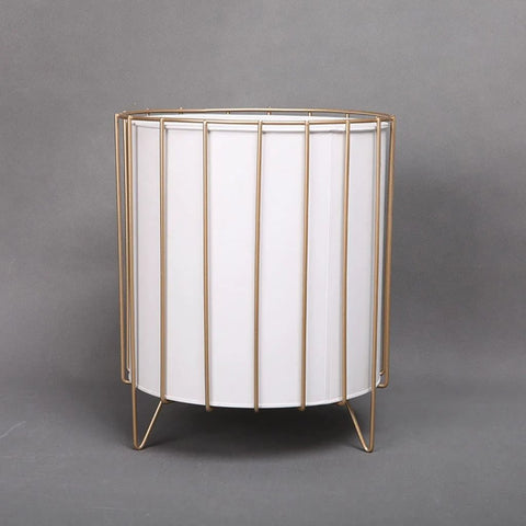 Rust Resistant Iron Plant Pot Stand Set For Indoor And Outdoor Use in white with gold frame, floor-standing design, stylish and durable.
