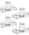 4 Pack Roller Guide Sliding Floor Guides For Barn Doors And Closet Doors Durable White Finish 4mm Diameter And 0.16 Inch Diameter Drawer Slides Stopper Cabinet Hardware Accessories Multipurpose Floor Guide For Doors And Drawers