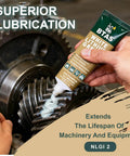 Applying White Lithium Grease for Car Door, Bearings & Gears Lubricant Grease on machinery gear, NLGI 2, 1 oz tube