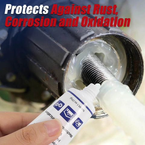 Applying Keze White Lithium Grease Tube Automotive Grasa De Litio Car Door Grease with Brush NLGI 2 Rust Corrosion Waterproof