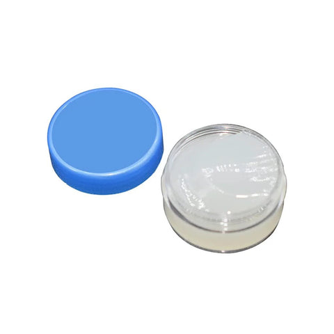 Open jar of white lithium grease for machinery and gears, high and low temperature resistance, rust prevention, smooth, quiet operation.
