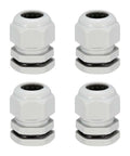 4 Pack M25 Cable Gland Waterproof Connector For 9 To 17 Mm Wire Diameter Plastic White Glands Joints displayed in grid layout
