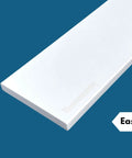 Super White Engineered Marble Threshold for Shower Curb, Bathroom Vanity Backsplash, Window Sill, Door Transitions (4" x 36")