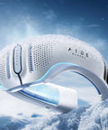 Aice Lite Plus 2025 Neck Cooling Fan with 6000mAh Battery in white, snow on top, curved design, wearable personal air conditioner