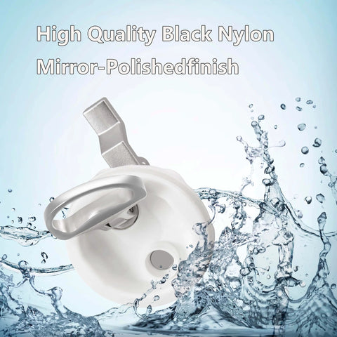 Marine Grade White Nylon Boat Cam Latch With O Handle Flush Mount Fits Two And A Half Inch Hole Non Locking Latch