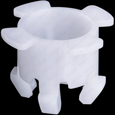 White nylon bushing from Five Piece Clutch Pedal Shaft Bushing Set For Ford F Series Trucks F 150 F 250 F 350 Ranger And Bronco E69Z 7526 A Part Number