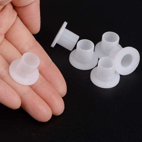 Flanged Sleeve Bearings 10mm Bore Nylon Bushings For Shaft 12mm Outside Diameter 14mm Length Flange Diameter 20mm