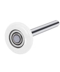 Close-up of 10 Pack White Nylon Garage Door Rollers 2 Inch With 4 Inch Stem Quiet Durable High Load 6200 2RS Double Sealed Precision Bearings